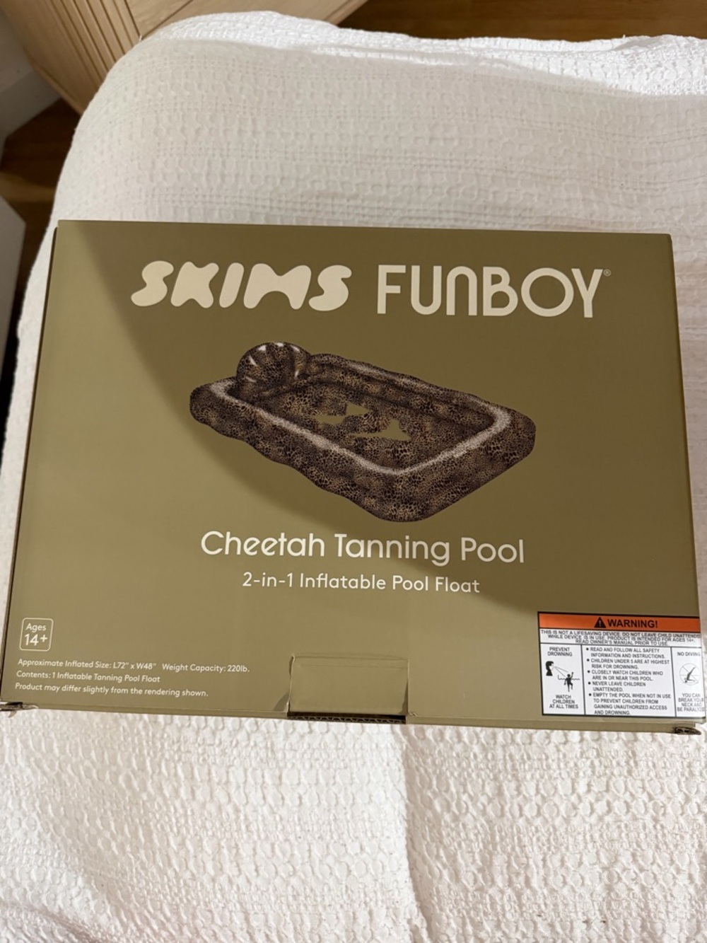 SKIMS FUNBOY Cheetah Tanning Pool - Olive Brown